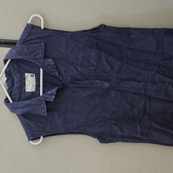 Rag & Bone Chambray Sleeveless Shirt Dress Size Small - Picture 3 of 15